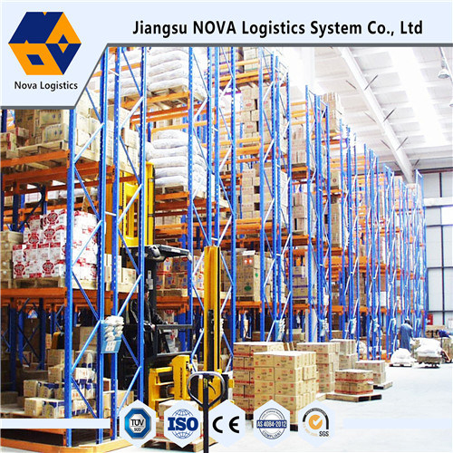 การจัดเก็บคลังสินค้าทางเดินแคบมาก VNA Pallet Racking