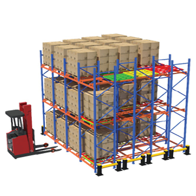 Q235 Steel Multi-Level Storage Push Back Pallet Rack