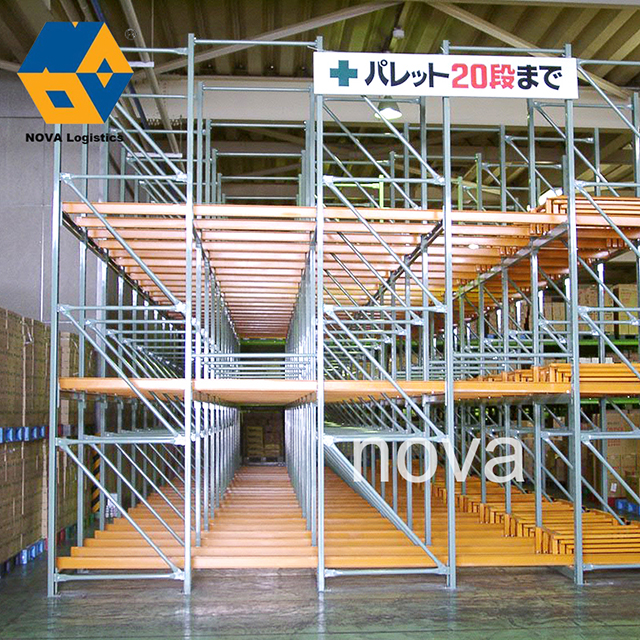 Q235 Steel Multi-Level Storage Push Back Pallet Rack